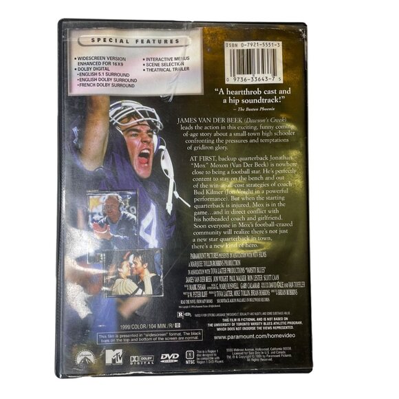 Varsity Blues Comedy Drama DVD 1999 R u  James Van Der Beek Jon Voight Paul Walk - Picture 2 of 2